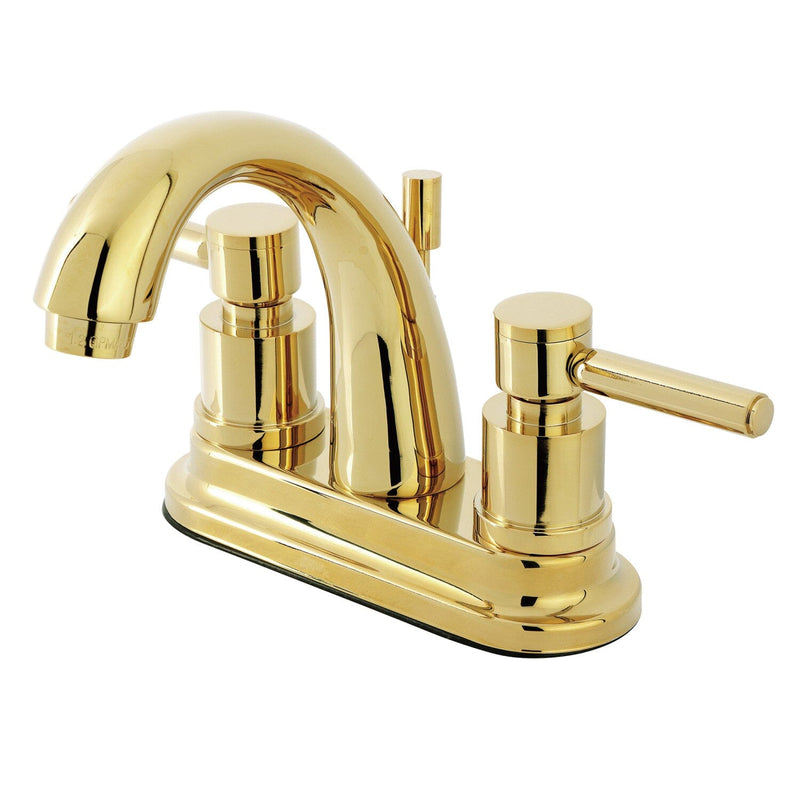 Concord Double-Handle 3-Hole Deck Mount 4-Inch Centerset Bathroom Faucet with Brass Pop-Up