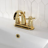 Concord Double-Handle 3-Hole Deck Mount 4-Inch Centerset Bathroom Faucet with Brass Pop-Up