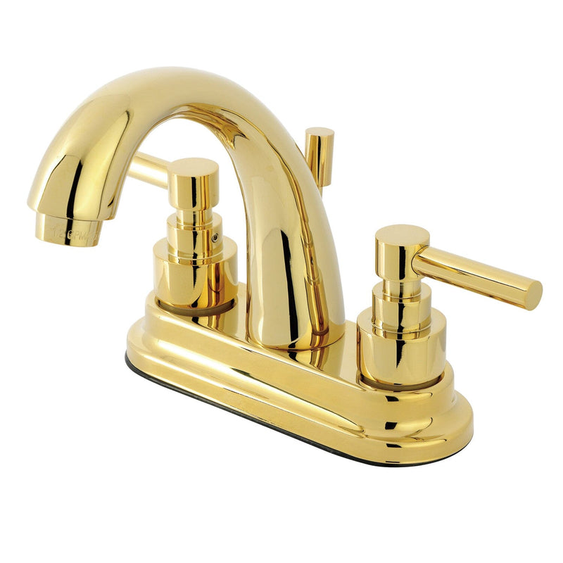 Elinvar Double-Handle 3-Hole Deck Mount 4-Inch Centerset Bathroom Faucet with Brass Pop-Up