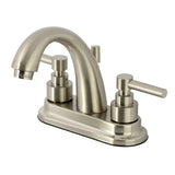 Elinvar Double-Handle 3-Hole Deck Mount 4-Inch Centerset Bathroom Faucet with Brass Pop-Up
