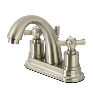 Millennium Two-Handle 3-Hole Deck Mount 4" Centerset Bathroom Faucet with Brass Pop-Up