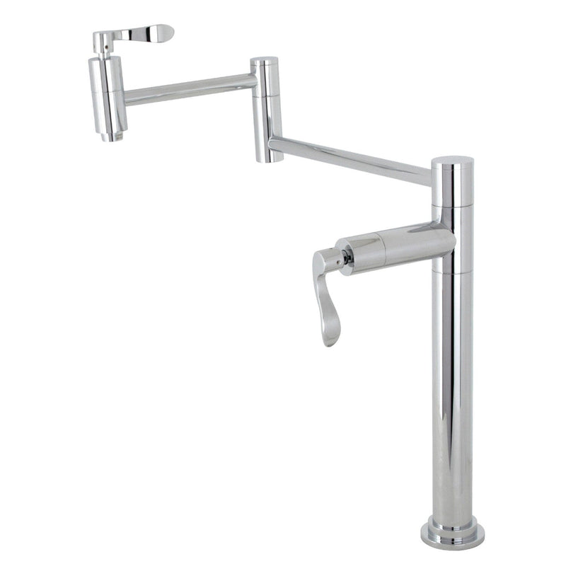 NuWave Two-Handle 1-Hole Deck Mount Pot Filler Faucet