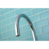 Millennium Double-Handle 4-Hole Widespread Kitchen Faucet with Plastic Sprayer
