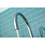 Millennium Double-Handle 4-Hole Widespread Kitchen Faucet with Plastic Sprayer