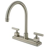 Claremont Two-Handle 3-Hole 8" Centerset Kitchen Faucet