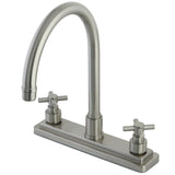 Two-Handle 3-Hole 8" Centerset Kitchen Faucet