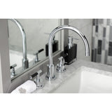 Kaiser Two-Handle 3-Hole Deck Mount Widespread Bathroom Faucet with Brass Pop-Up