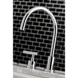 Manhattan Two-Handle 3-Hole Deck Mount Widespread Bathroom Faucet with Brass Pop-Up
