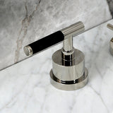 Kaiser Two-Handle 3-Hole Deck Mount Widespread Bathroom Faucet with Brass Pop-Up
