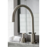 Kaiser Two-Handle 3-Hole Deck Mount Widespread Bathroom Faucet with Brass Pop-Up