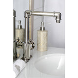 Belknap One-Handle 1-Hole Bathroom Faucet with Deck Plate and Push Pop-Up Drain