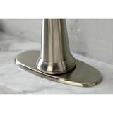 Nautical One-Handle 1-Hole Bathroom Faucet with Deck Plate and Push Pop-Up Drain