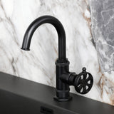 Belknap One-Handle 1-Hole Bathroom Faucet with Deck Plate and Push Pop-Up Drain