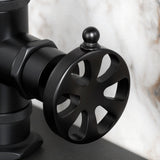 Belknap One-Handle 1-Hole Bathroom Faucet with Deck Plate and Push Pop-Up Drain