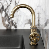 Belknap One-Handle 1-Hole Bathroom Faucet with Deck Plate and Push Pop-Up Drain