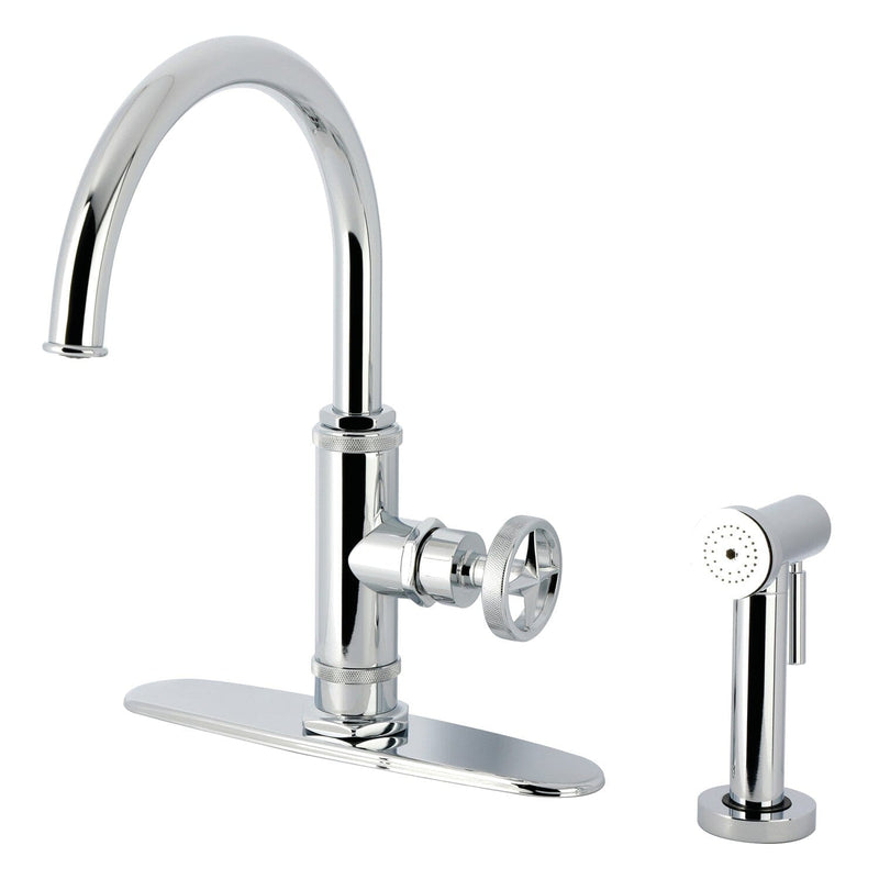 Ostro Single-Handle 2-Hole Deck Mount Kitchen Faucet