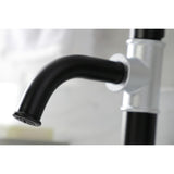 Belknap One-Handle 1-Hole Bathroom Faucet with Deck Plate and Push Pop-Up Drain