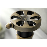 Belknap One-Handle 1-Hole Bathroom Faucet with Deck Plate and Push Pop-Up Drain