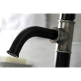Belknap One-Handle 1-Hole Bathroom Faucet with Deck Plate and Push Pop-Up Drain