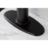 Belknap One-Handle 1-Hole Bathroom Faucet with Deck Plate and Push Pop-Up Drain