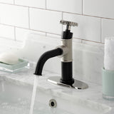 Fuller One-Handle 1-Hole Bathroom Faucet with Deck Plate and Push Pop-Up Drain