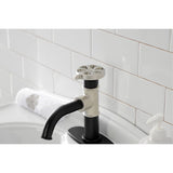 Belknap One-Handle 1-Hole Bathroom Faucet with Deck Plate and Push Pop-Up Drain