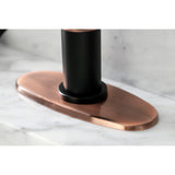 Belknap One-Handle 1-Hole Bathroom Faucet with Deck Plate and Push Pop-Up Drain