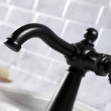 Fuller One-Handle 1-Hole Bathroom Faucet with Deck Plate and Push Pop-Up Drain