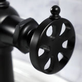 Belknap One-Handle 1-Hole Bathroom Faucet with Deck Plate and Push Pop-Up Drain