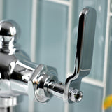 Knight One-Handle 1-Hole Bathroom Faucet with Deck Plate and Push Pop-Up Drain