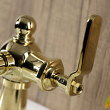 Knight One-Handle 1-Hole Bathroom Faucet with Deck Plate and Push Pop-Up Drain