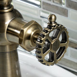 Fuller One-Handle 1-Hole Bathroom Faucet with Deck Plate and Push Pop-Up Drain