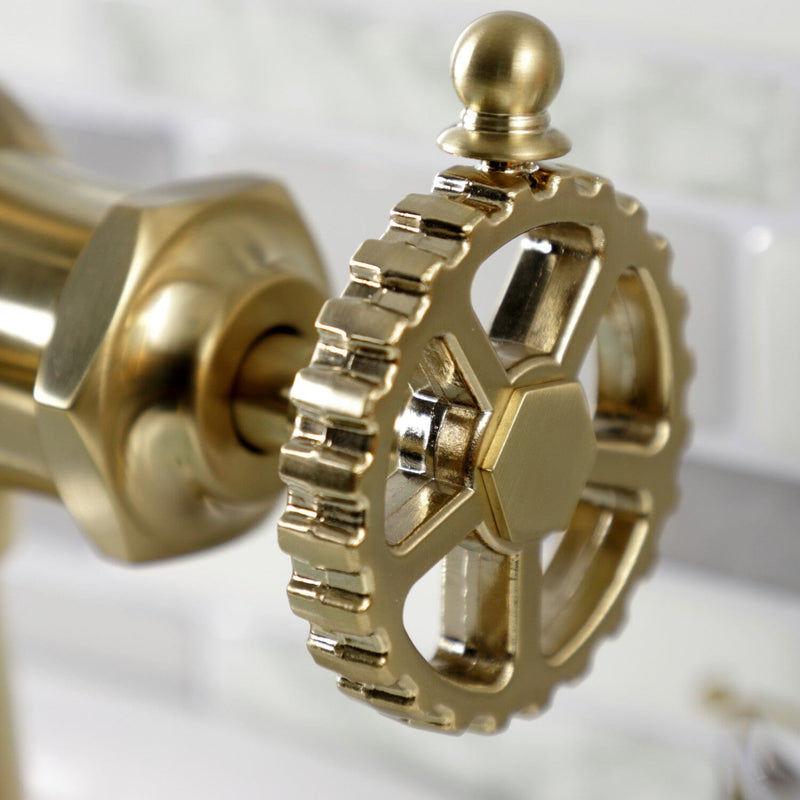 Fuller One-Handle 1-Hole Bathroom Faucet with Deck Plate and Push Pop-Up Drain