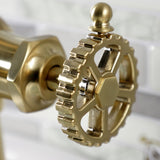 Fuller One-Handle 1-Hole Bathroom Faucet with Deck Plate and Push Pop-Up Drain