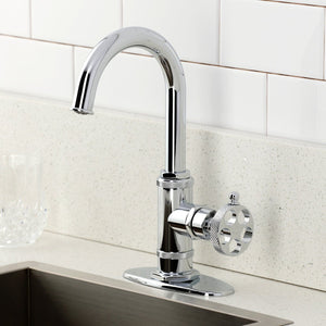 Webb One-Handle 1-Hole Deck Mount Bar Faucet with Knurled Handle