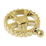 Fuller Brass Industrial Style Machine Gear Wheel Handle