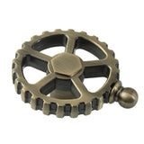 Fuller Brass Industrial Style Machine Gear Wheel Handle