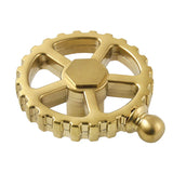 Fuller Brass Industrial Style Machine Gear Wheel Handle