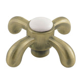French Country Metal Cross Handle, Diverter for Tub and Shower Faucet