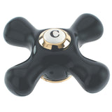 Duchess Black Porcelain Cross Handle (Cold Side)