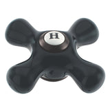 Duchess Black Porcelain Cross Handle (Hot Side)