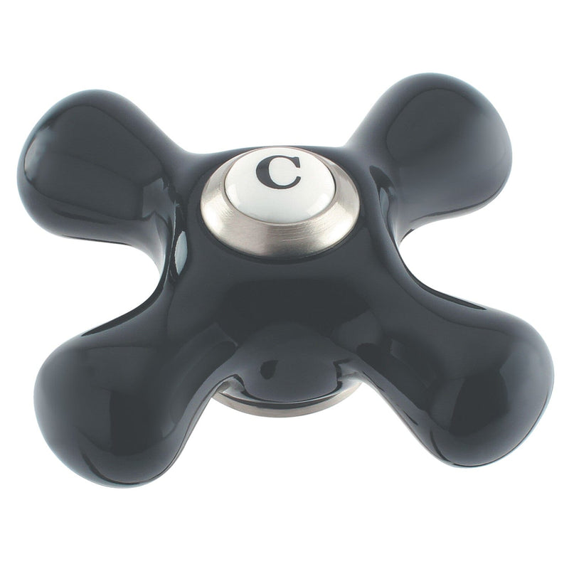 Duchess Black Porcelain Cross Handle (Cold Side)