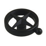 Levante Brass Knurled Wheel Handle