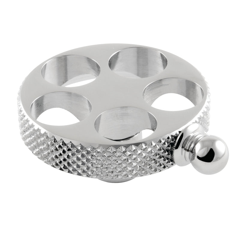 Webb Brass Knurled Wheel Handle