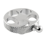 Webb Brass Knurled Wheel Handle