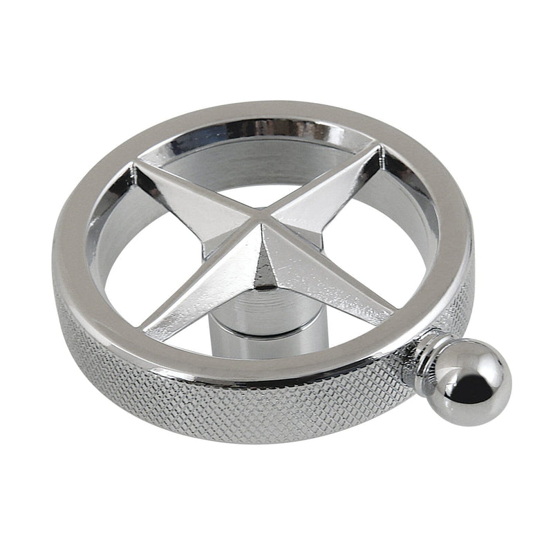 Levante Brass Knurled Wheel Handle