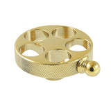 Wendell Brass Knurled Wheel Handle