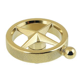 Levante Brass Knurled Wheel Handle