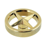Ostro Brass Knurled Wheel Handle