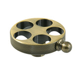 Wendell Brass Knurled Wheel Handle